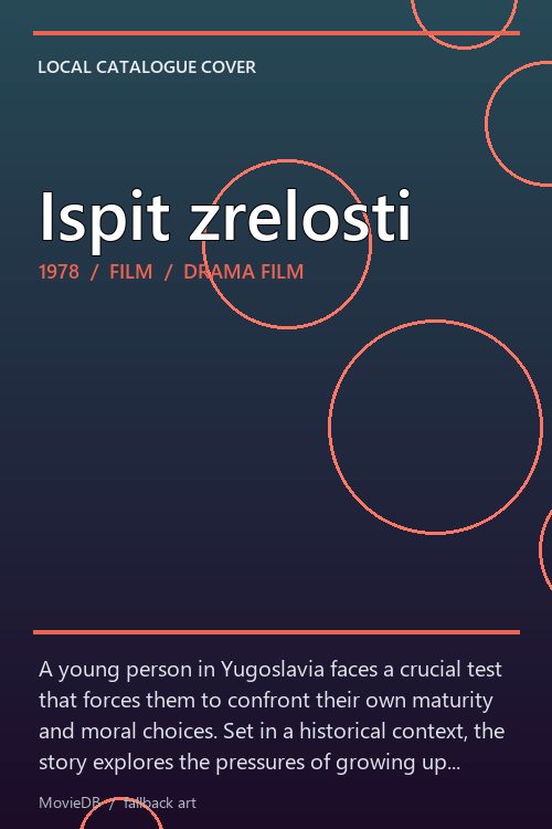 Ispit zrelosti poster