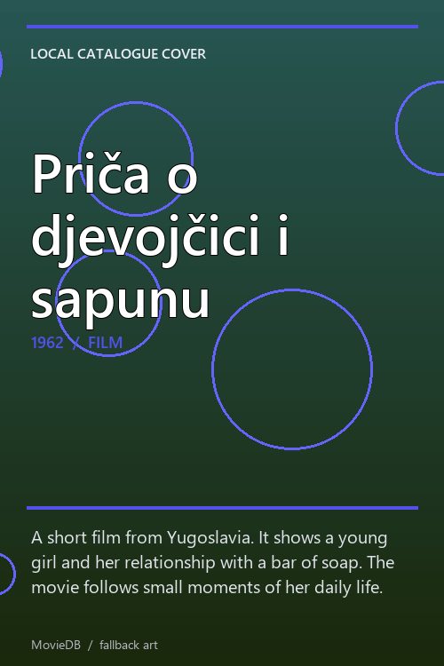Priča o djevojčici i sapunu poster