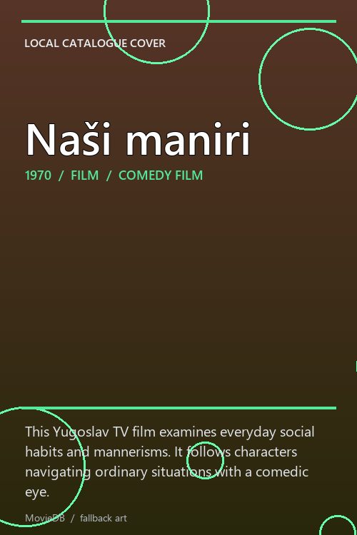 Naši maniri poster