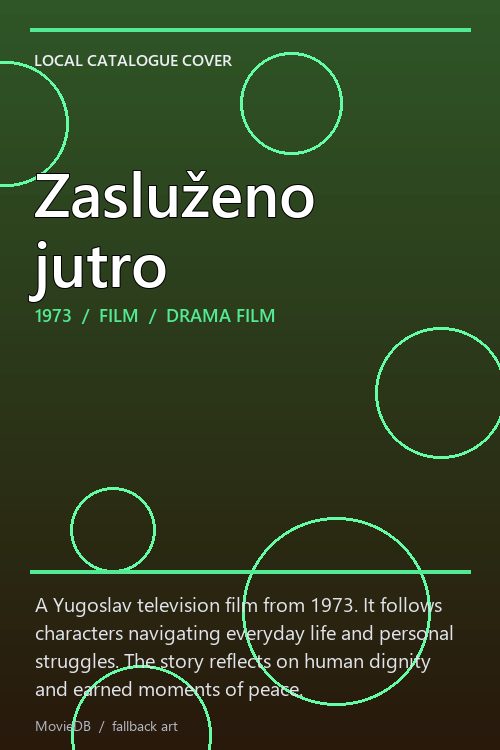 Zasluženo jutro poster