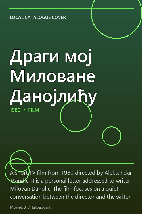 Драги мој Миловане Данојлићу poster