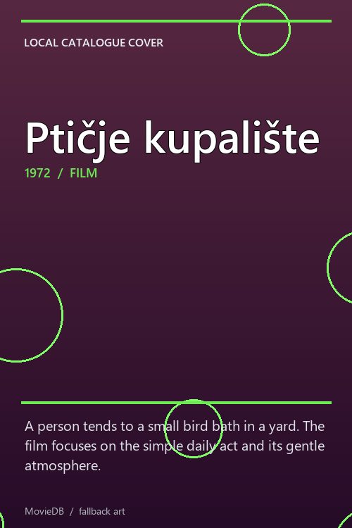 Ptičje kupalište poster