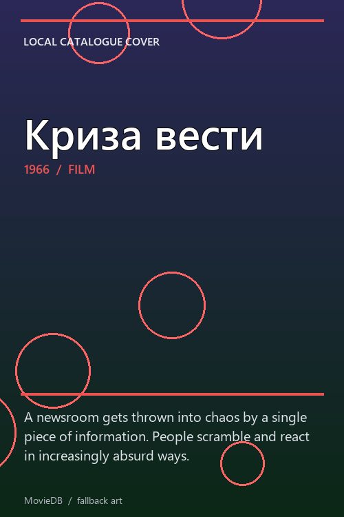 Криза вести poster