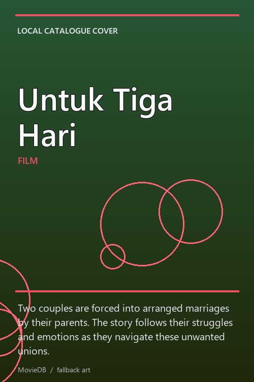 Untuk Tiga Hari poster