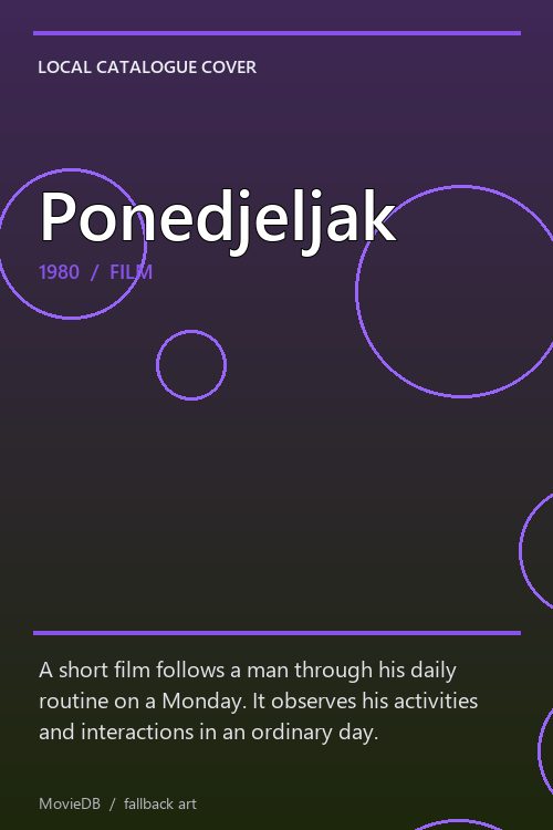 Ponedjeljak poster