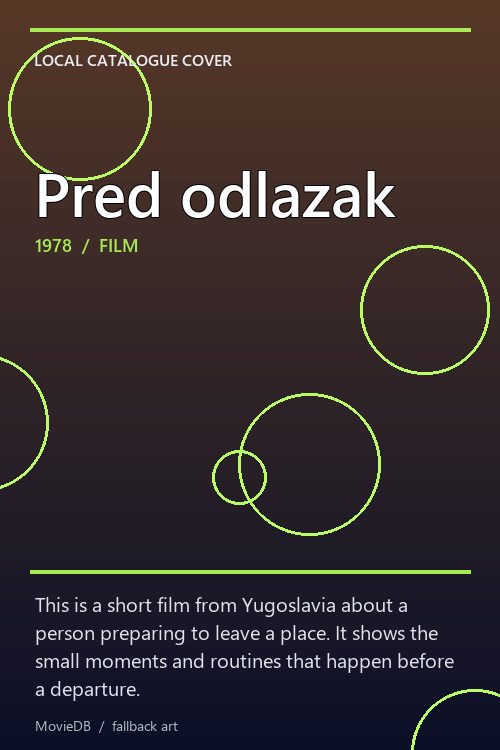 Pred odlazak poster
