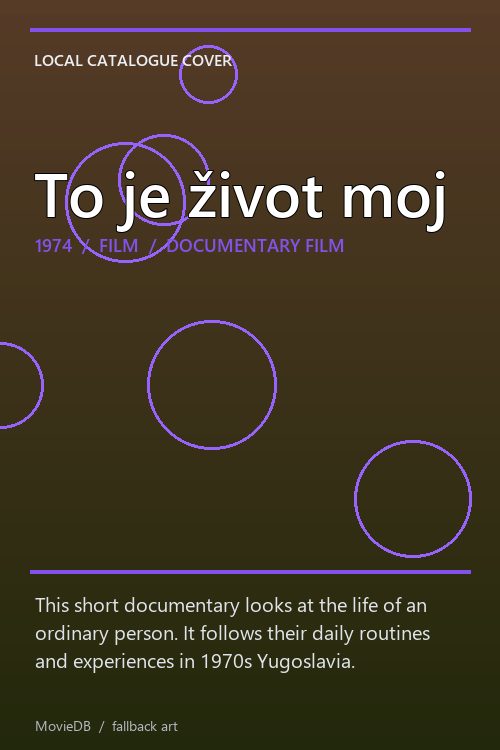 To je život moj poster