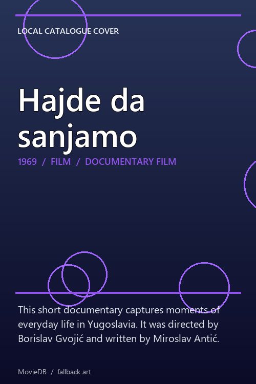 Hajde da sanjamo poster