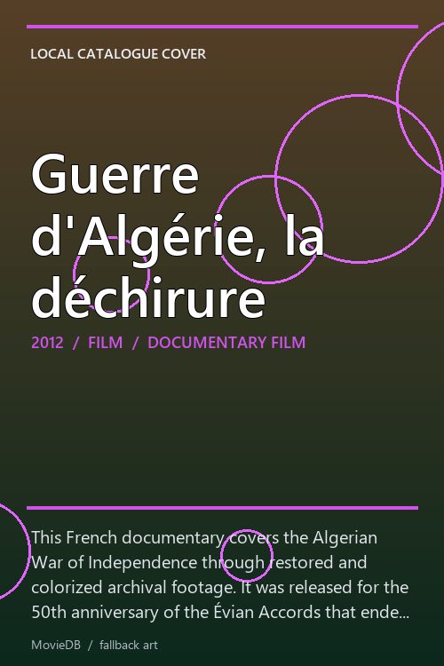 Guerre d'Algérie, la déchirure poster