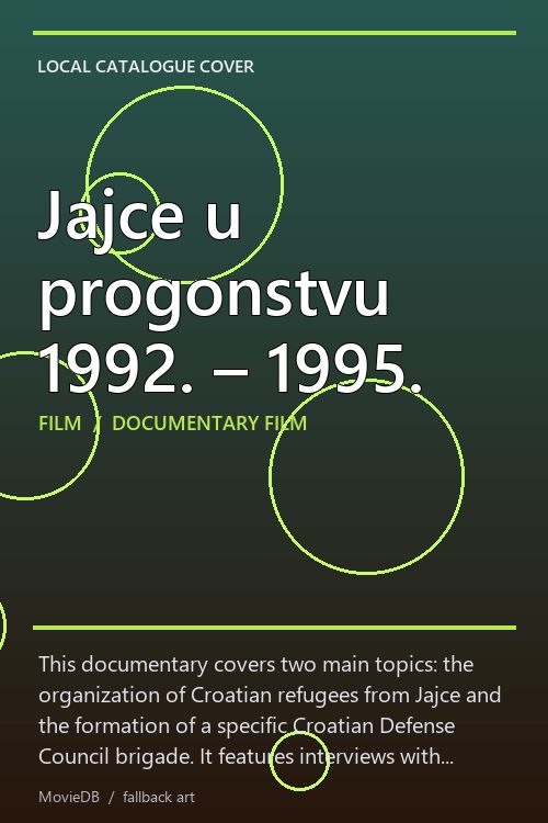 Jajce u progonstvu 1992. – 1995. poster