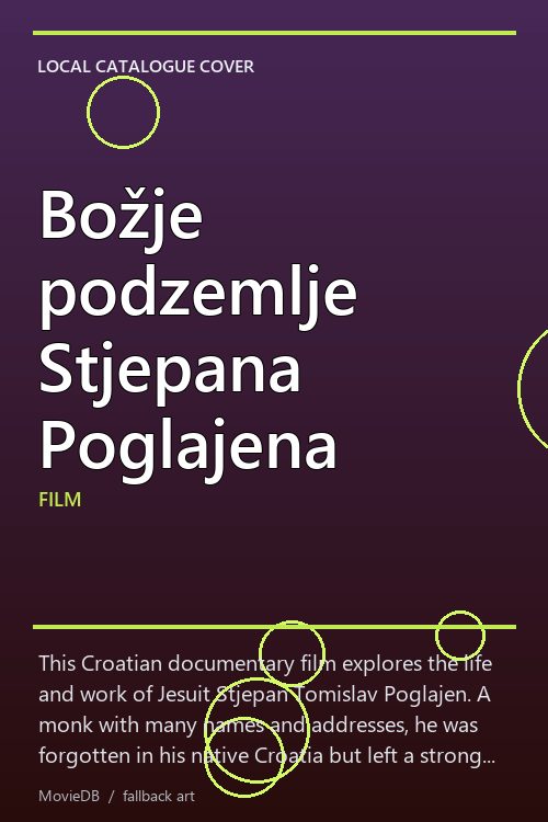 Božje podzemlje Stjepana Poglajena poster