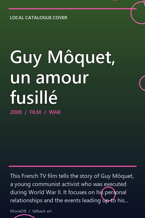 Guy Môquet, un amour fusillé poster