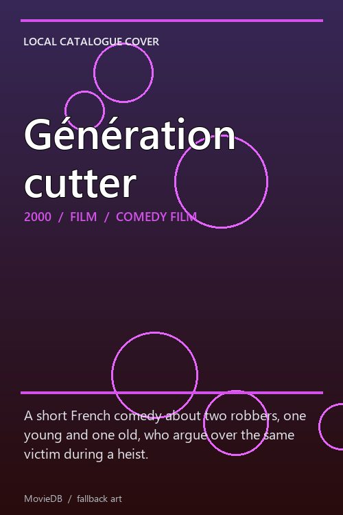 Génération cutter poster
