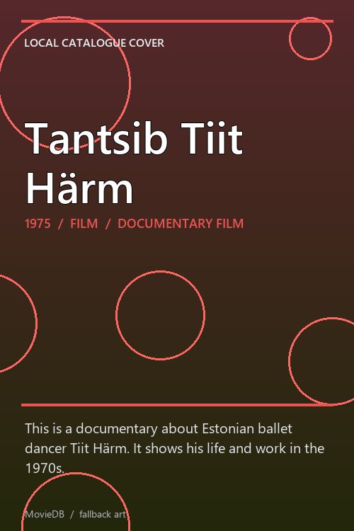 Tantsib Tiit Härm poster