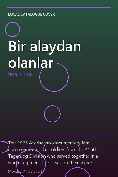 Bir alaydan olanlar poster