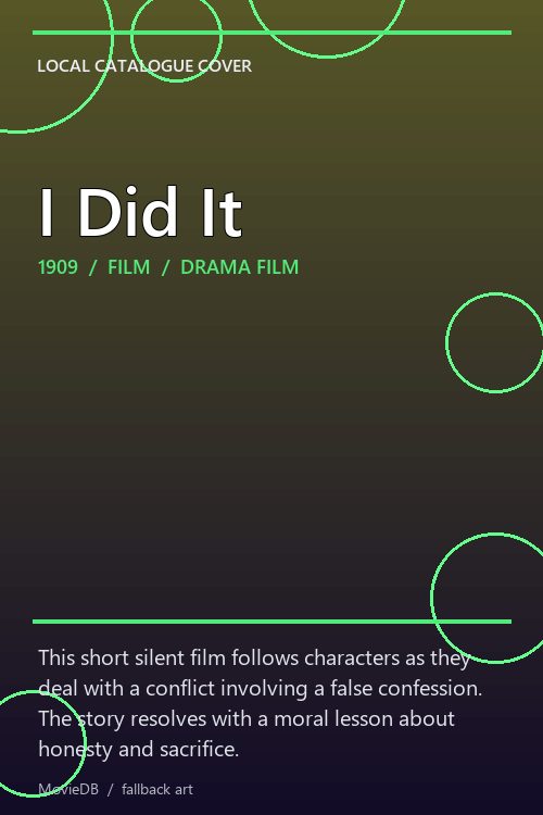 I Did It poster