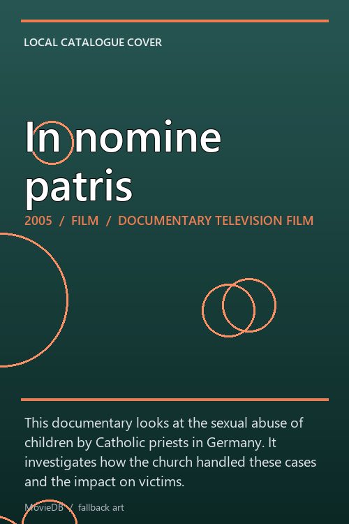 In nomine patris poster