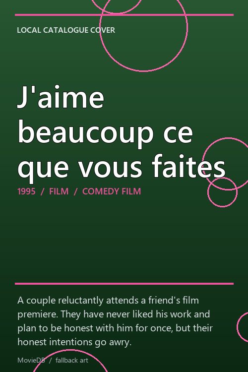 J'aime beaucoup ce que vous faites poster