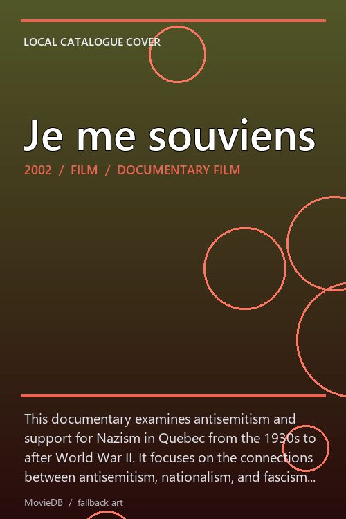 Je me souviens poster