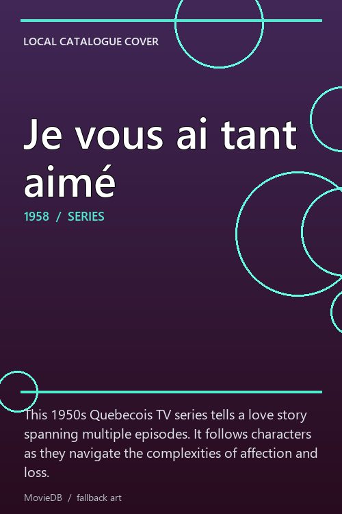 Je vous ai tant aimé poster