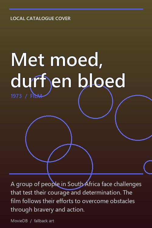 Met moed, durf en bloed poster
