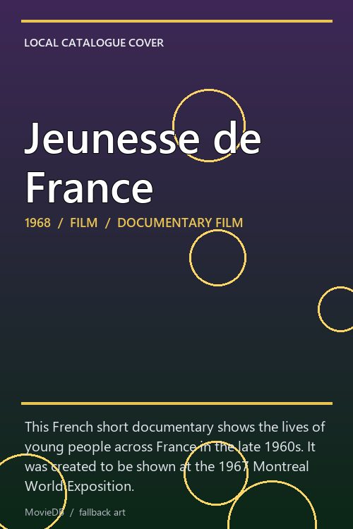 Jeunesse de France poster