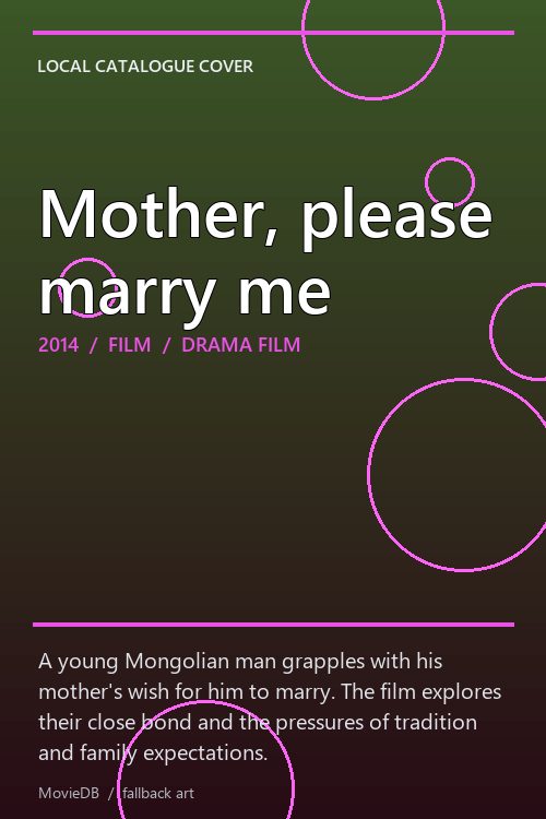 Mother, please marry me poster