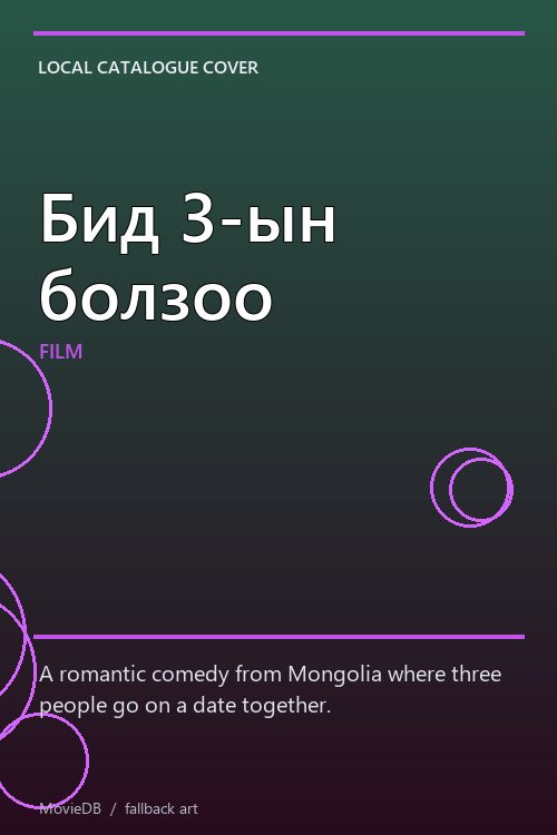 Бид 3-ын болзоо poster