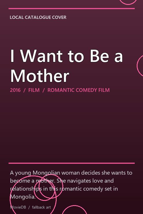 I Want to Be a Mother poster