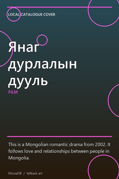Янаг дурлалын дууль poster