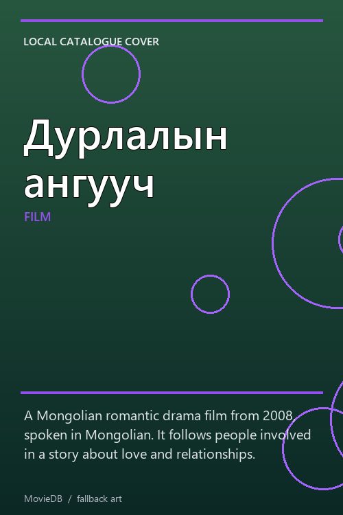 Дурлалын ангууч poster