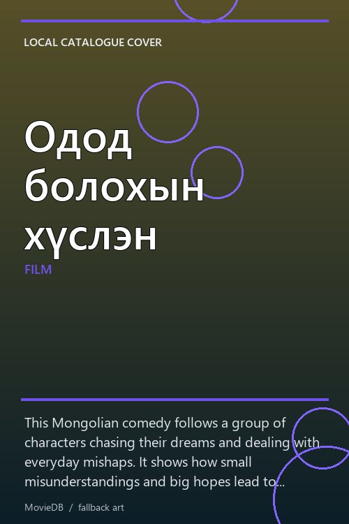 Одод болохын хүслэн poster
