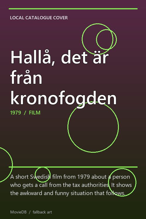 Hallå, det är från kronofogden poster
