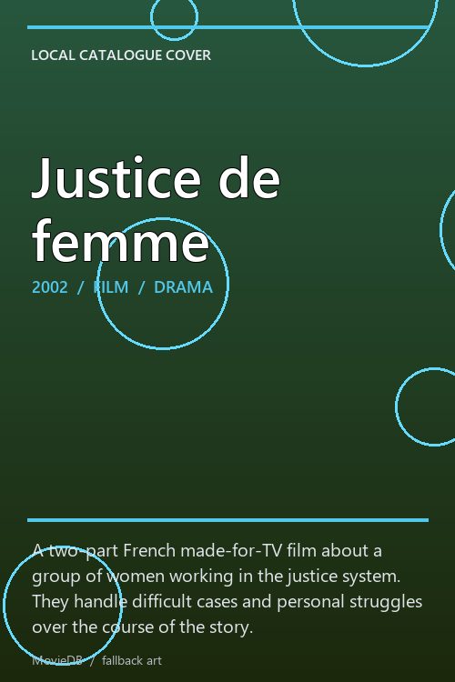 Justice de femme poster