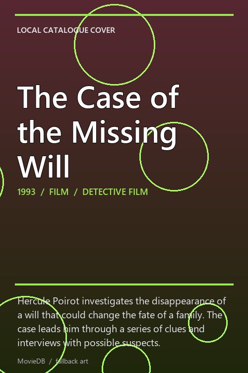 The Case of the Missing Will poster