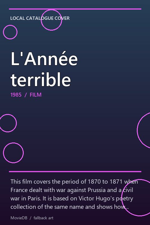 L'Année terrible poster