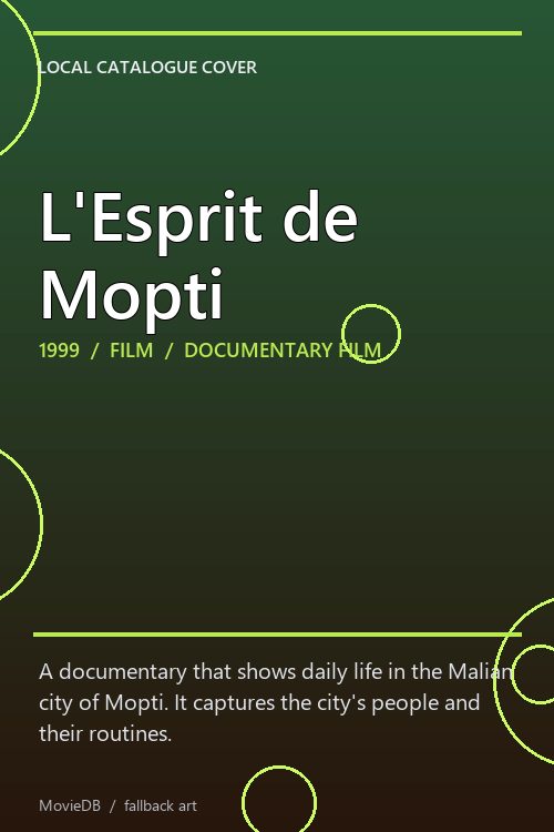 L'Esprit de Mopti poster