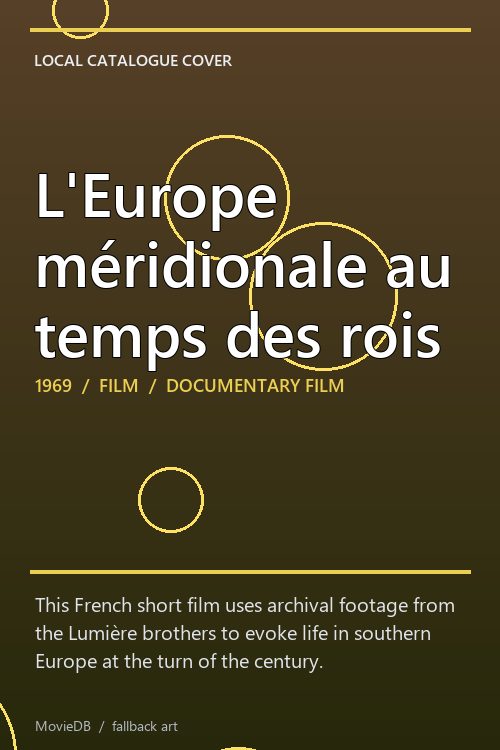 L'Europe méridionale au temps des rois poster