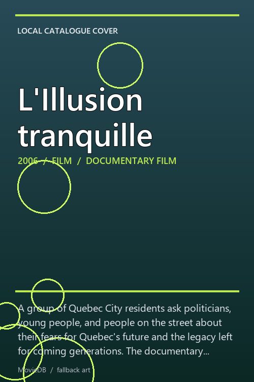 L'Illusion tranquille poster