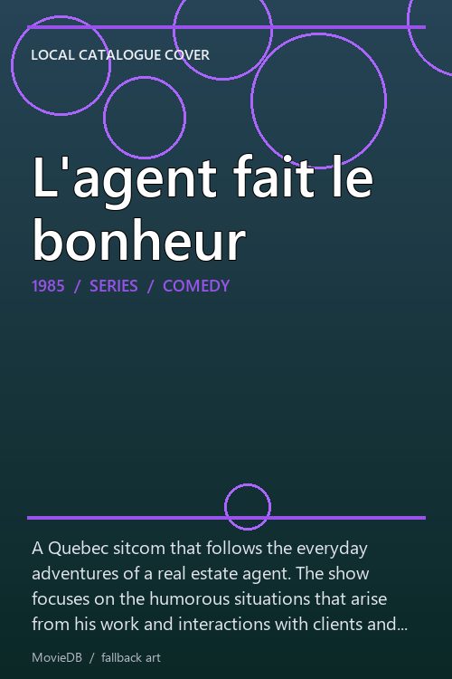 L'agent fait le bonheur poster