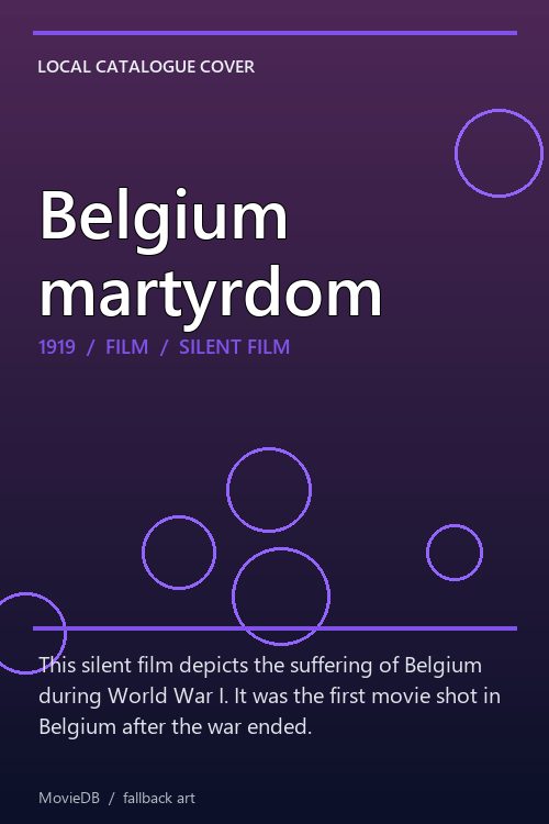 Belgium martyrdom poster
