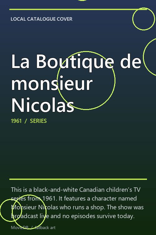 La Boutique de monsieur Nicolas poster