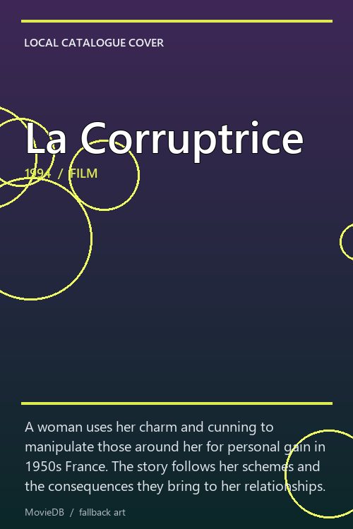 La Corruptrice poster