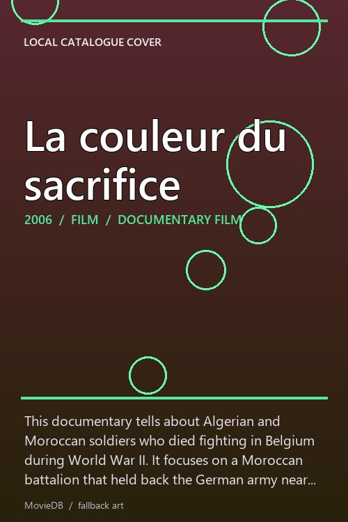 La couleur du sacrifice poster