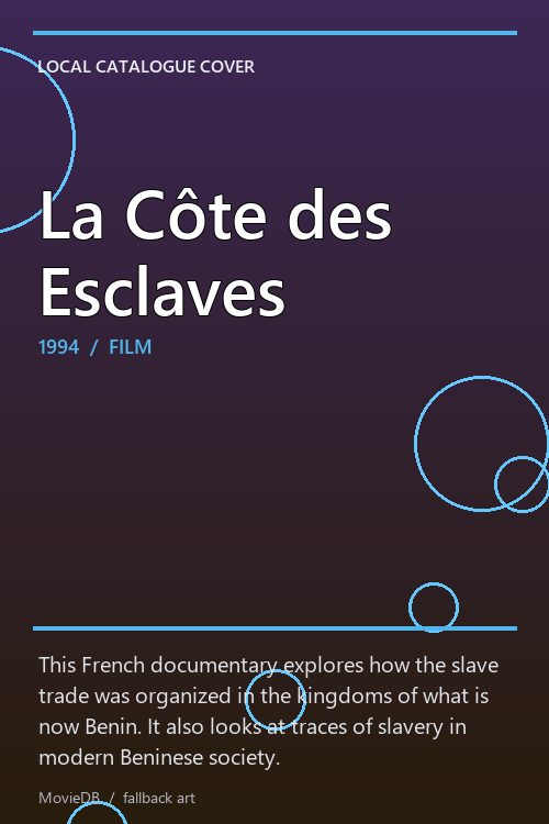 La Côte des Esclaves poster