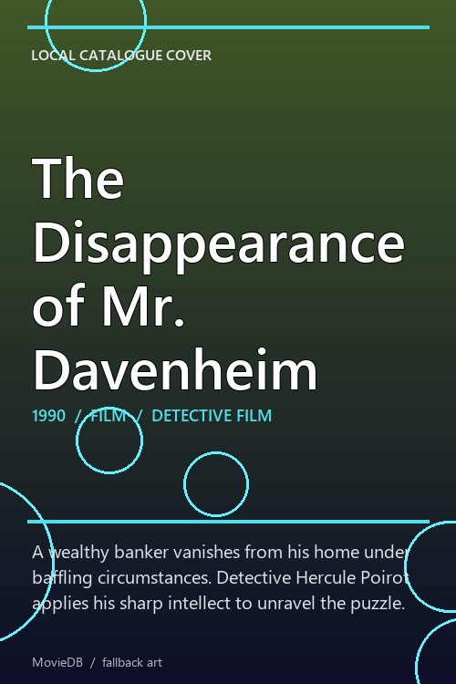 The Disappearance of Mr. Davenheim poster