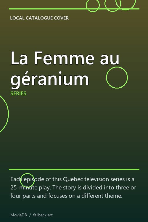 La Femme au géranium poster