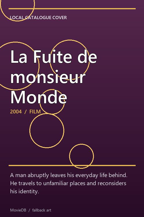 La Fuite de monsieur Monde poster