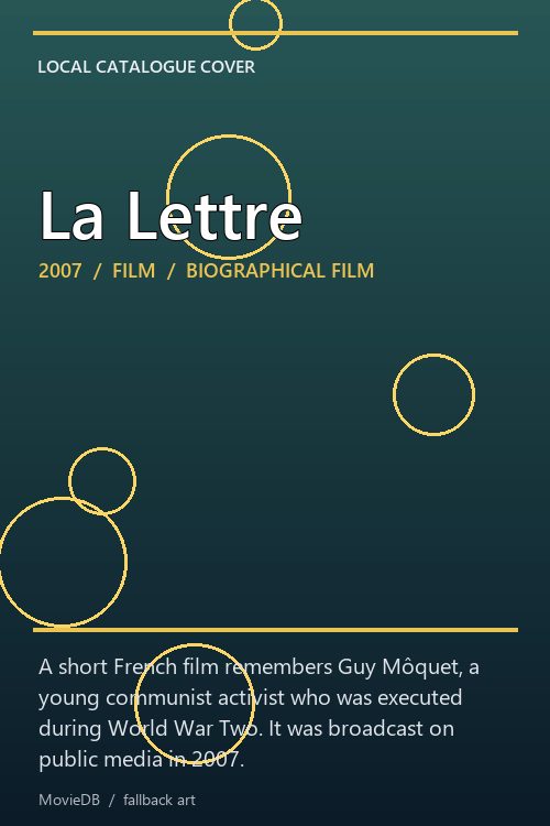 La Lettre poster