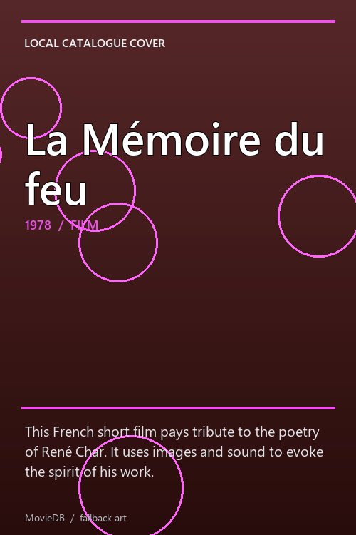 La Mémoire du feu poster